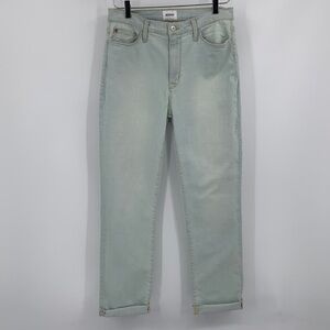 Hudson Blair Gal light wash straight cuffed cropped leg stretch women new 29